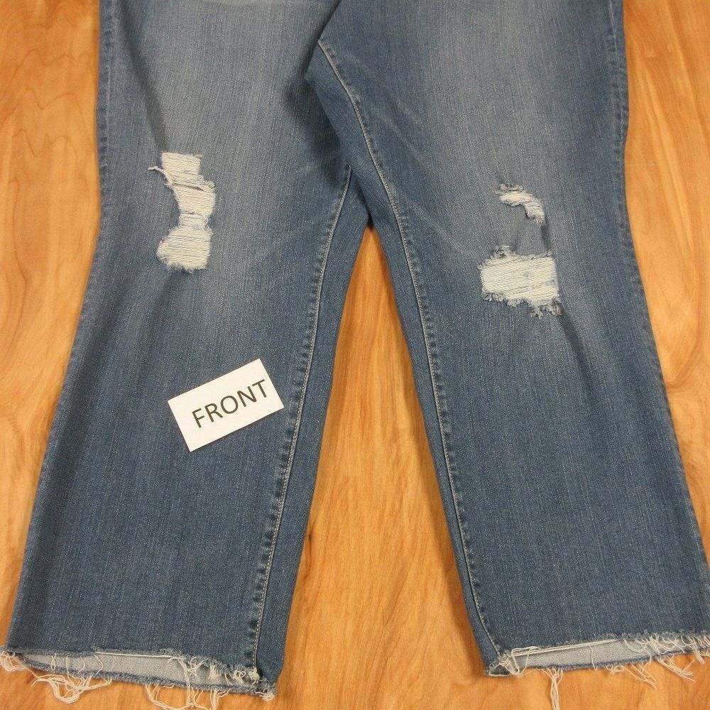 TORRID Perfect Boyfriend Ankle Mid-Rise Jeans Size 22W Ripped Stretch Denim NWT - Picture 4 of 16